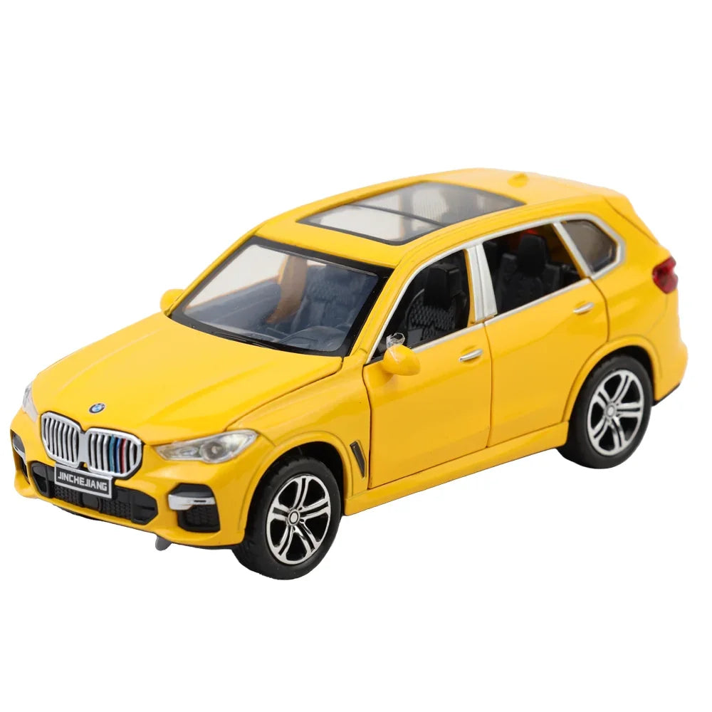 BMW X5 - Light, Sound with Openable Doors, 1:32 Scale (Yellow) — image 1