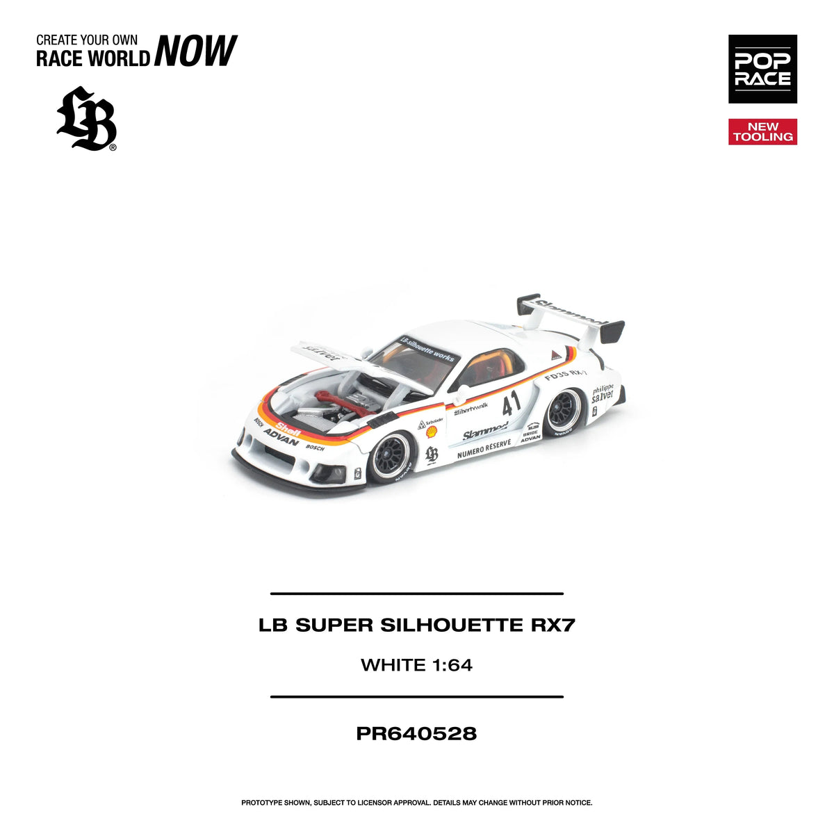 *PRE-ORDER* LB Super Silhouette RX7 (FD3S), 1:64 Scale (White) — image 2