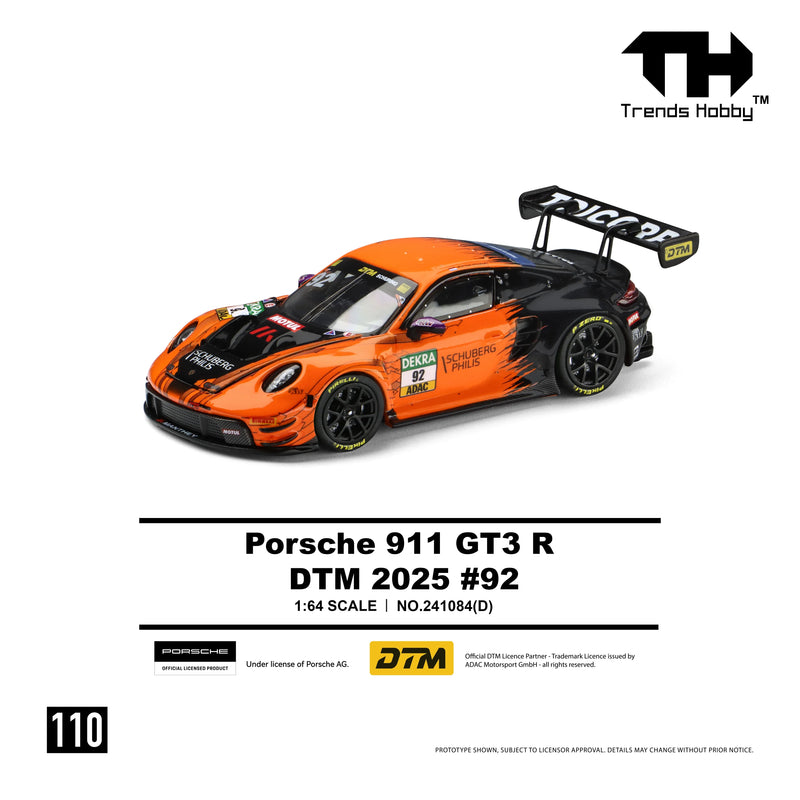 *PRE-ORDER* Porsche diecast 911 GT3 R - DTM 2025 No.92, 1:64 Scale — image 2