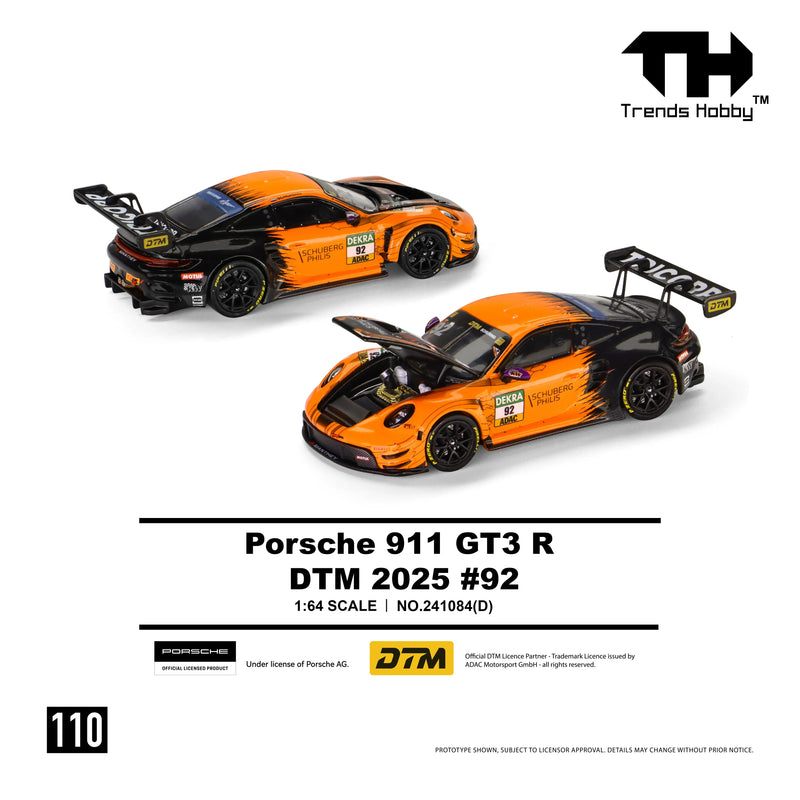*PRE-ORDER* Porsche diecast 911 GT3 R - DTM 2025 No.92, 1:64 Scale — image 1
