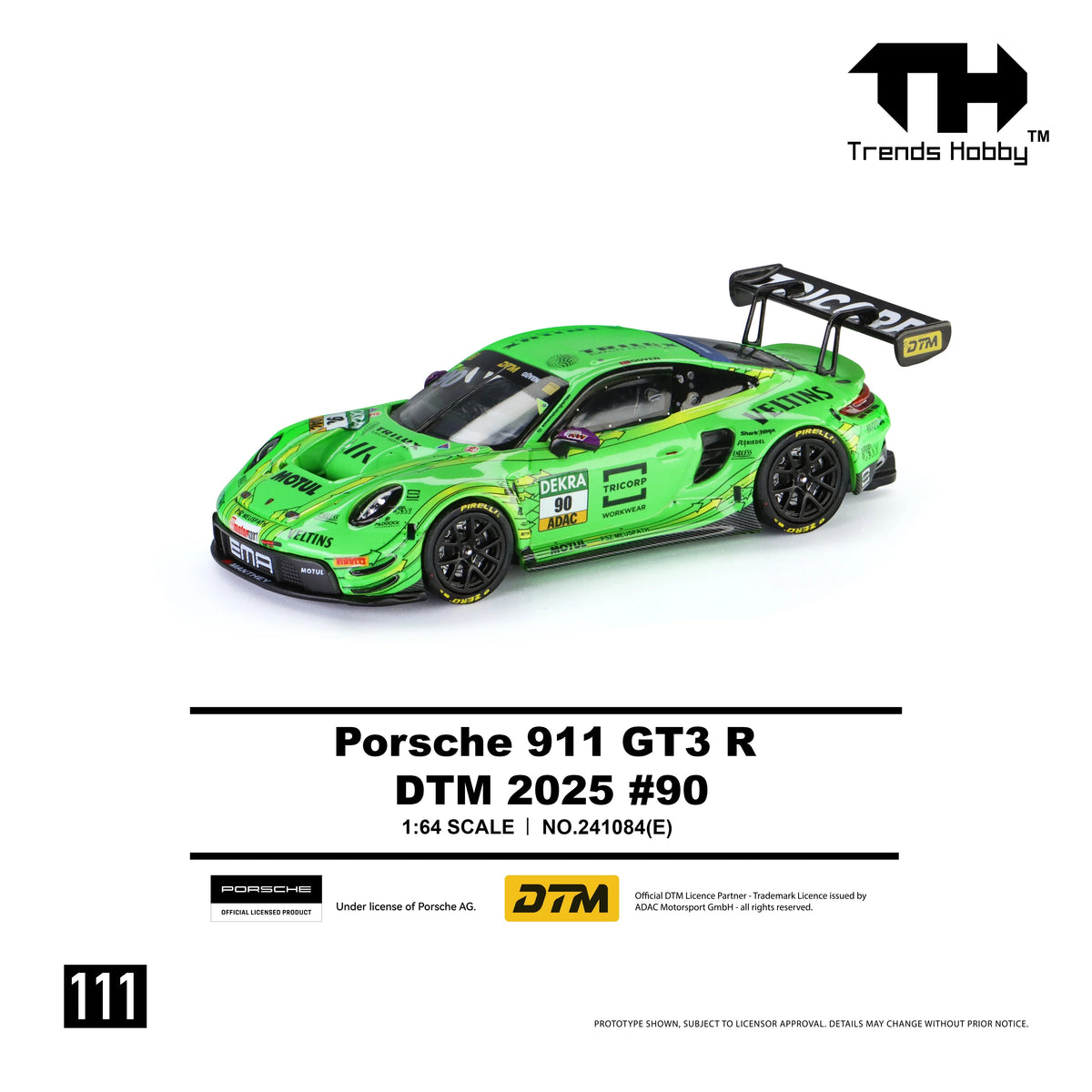 *PRE-ORDER* Porsche diecast 911 GT3 R - DTM 2025 No.90, 1:64 Scale — image 2