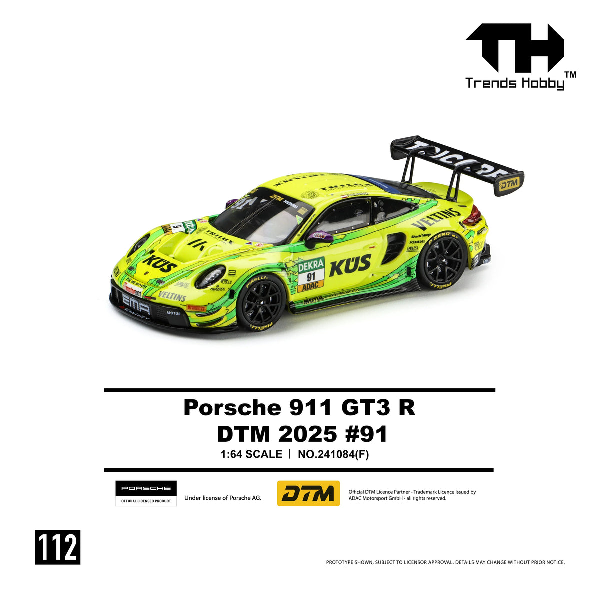 *PRE-ORDER* Porsche diecast 911 GT3 R - DTM 2025 No.91, 1:64 Scale — image 2