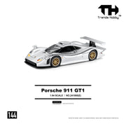 *PRE-ORDER* Porsche diecast 911 GT1 1998, 1:64 Scale (Silver) — image 2