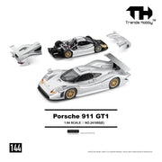 *PRE-ORDER* Porsche diecast 911 GT1 1998, 1:64 Scale (Silver) — image 1