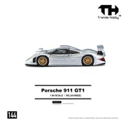 *PRE-ORDER* Porsche diecast 911 GT1 1998, 1:64 Scale (Silver) — image 3