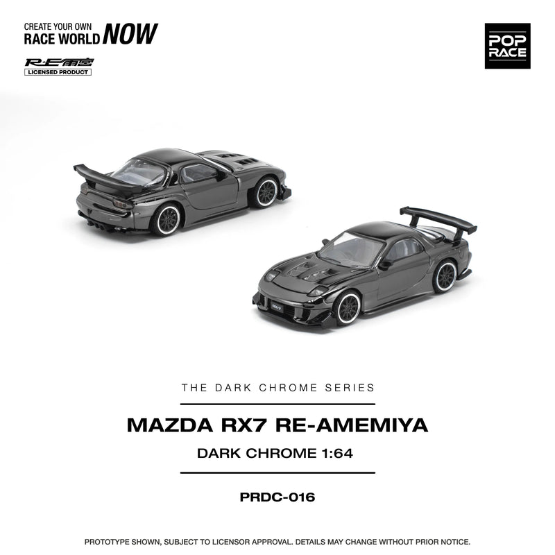 *PRE-ORDER* Mazda RX-7 Re-Amemiya, 1:64 Scale (Dark Chrome) — image 1