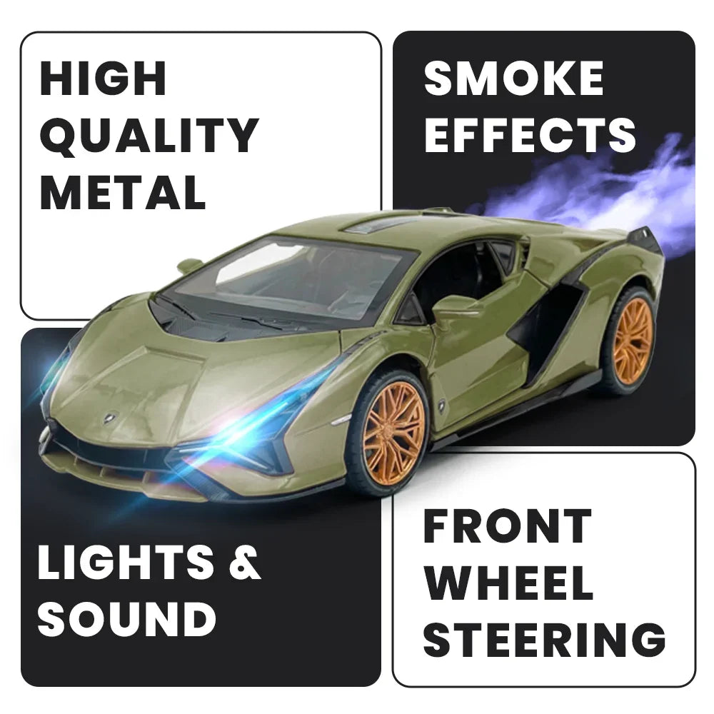 Lamborghini - Light, Sound with Openable Doors, 1:24 Scale (Green) — image 2