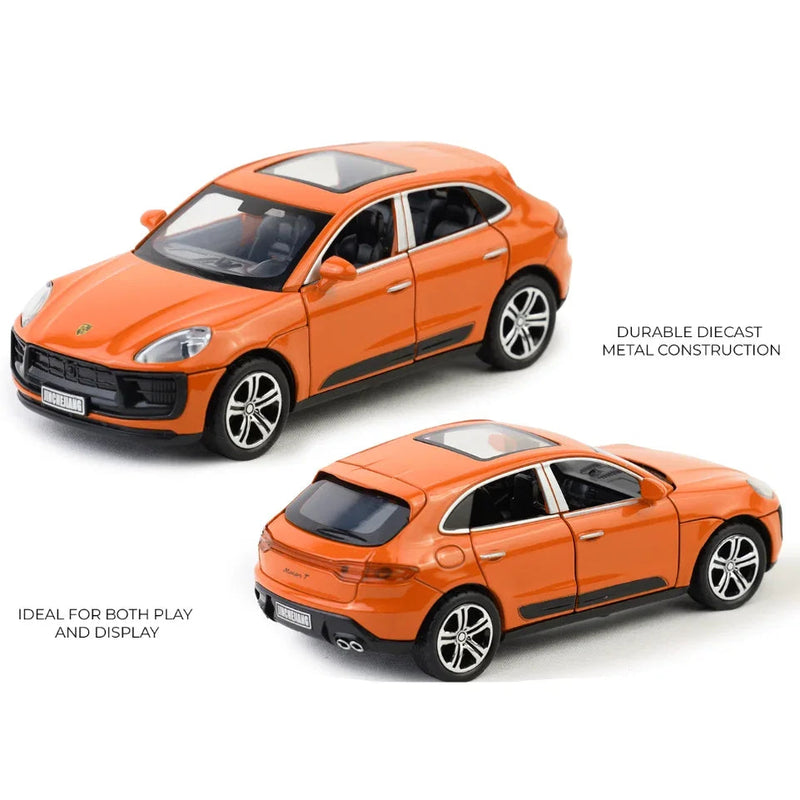 Porsche diecast Macan - Light, Sound with Openable Doors, 1:32 Scale (Orange) — image 1