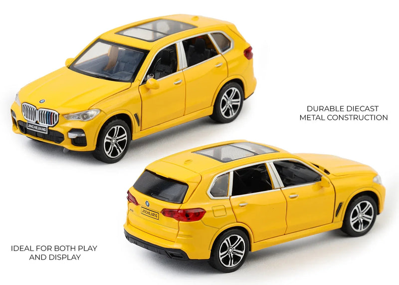 BMW X5 - Light, Sound with Openable Doors, 1:32 Scale (Yellow) — image 2