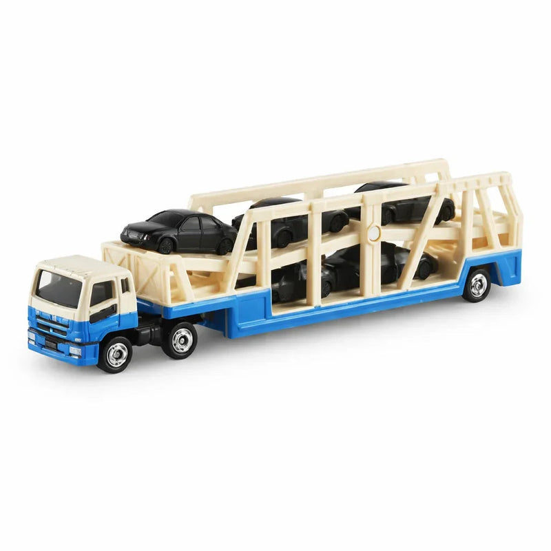 Tomica Long No.131 Mitsubishi Fuso Super Great Transporter, 1:89 Scale (White) — image 1