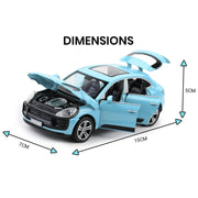 Porsche diecast Macan - Light, Sound with Openable Doors, 1:32 Scale (Blue) — image 3
