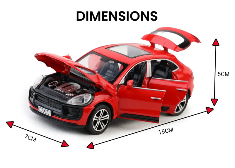 Porsche diecast Macan - Light, Sound with Openable Doors, 1:32 Scale (Red) — image 2