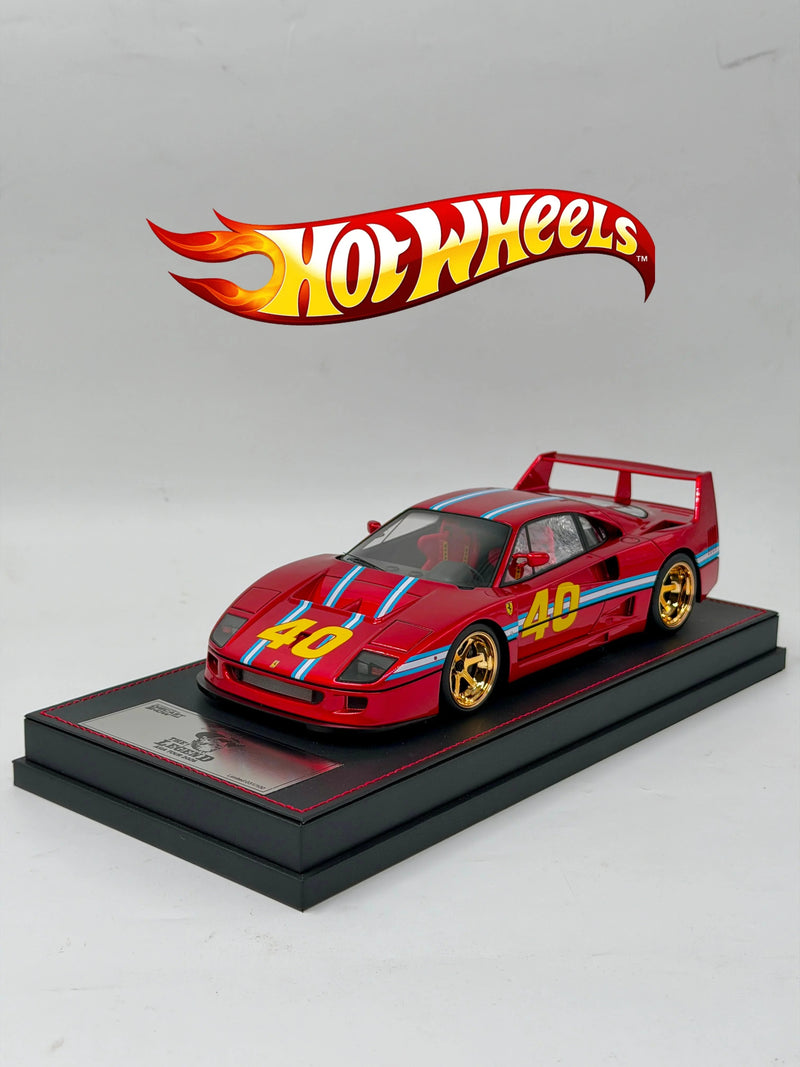 Larry Wood International Diecast Show The legend Asia Tour Ferrari F40 Resin (Limited to 100) 2026, 1:18 Scale (Red) — image 1