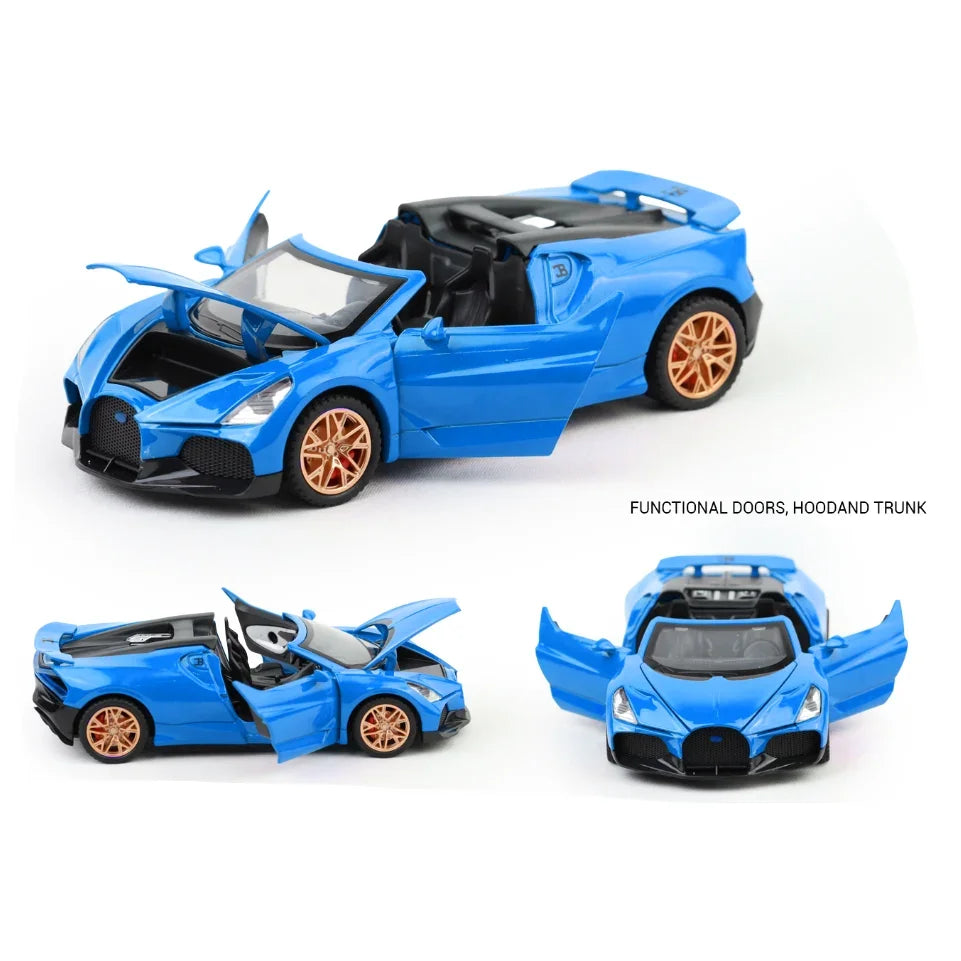 Bugatti Mistral - Light, Sound with Openable Doors, 1:32 Scale (Blue) — image 4