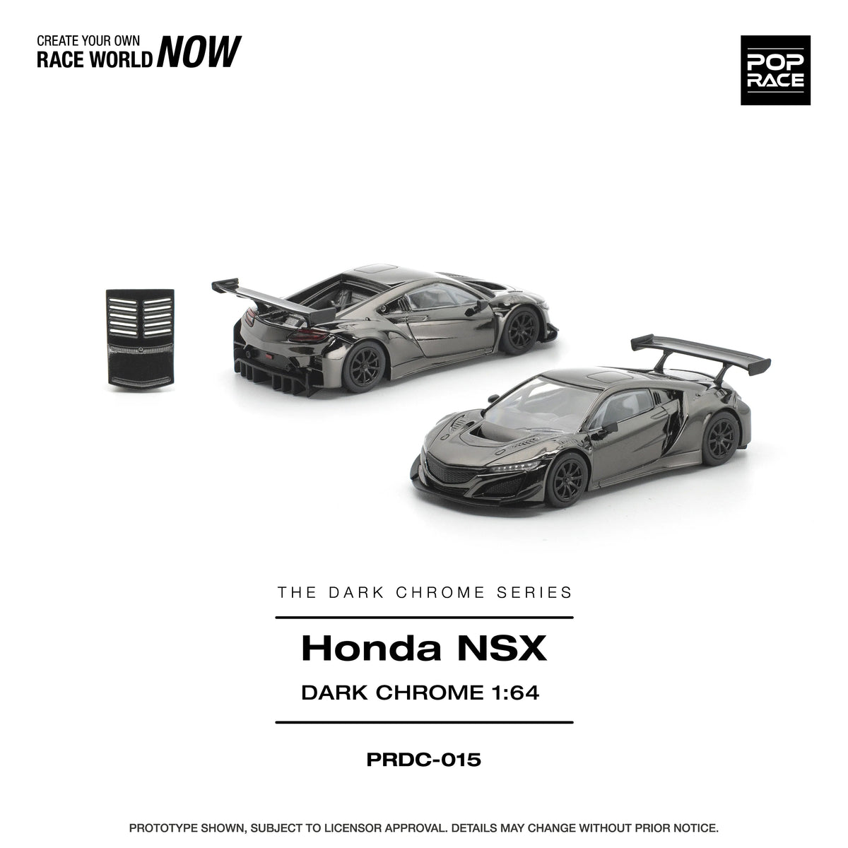 *PRE-ORDER* Honda NSX GT3 EV022, 1:64 Scale (Dark Chrome) — image 1