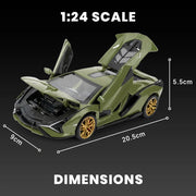 Lamborghini - Light, Sound with Openable Doors, 1:24 Scale (Green) — image 4