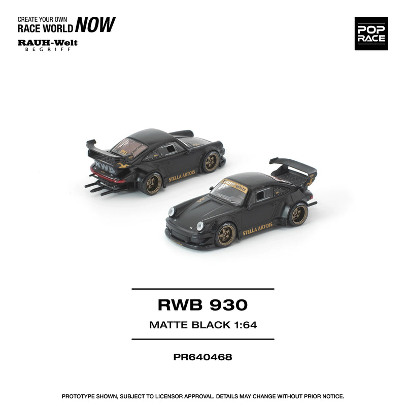 *PRE-ORDER* RWB 930 Matte Black "Stella Artois" New Tooling, 1:64 Scale — image 2