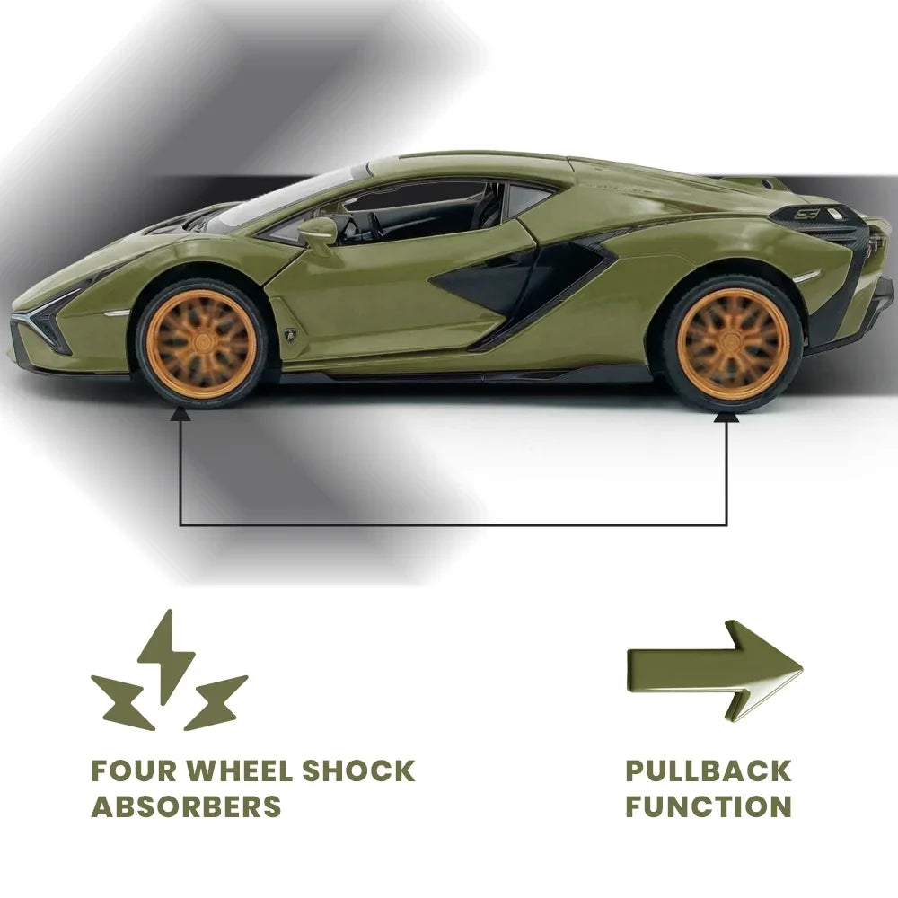 Lamborghini - Light, Sound with Openable Doors, 1:24 Scale (Green) — image 5