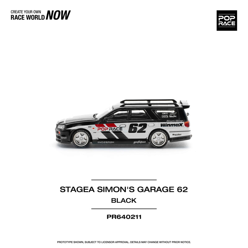 Stagea Simon's Garage 62, 1:64 Scale (Black) — image 2
