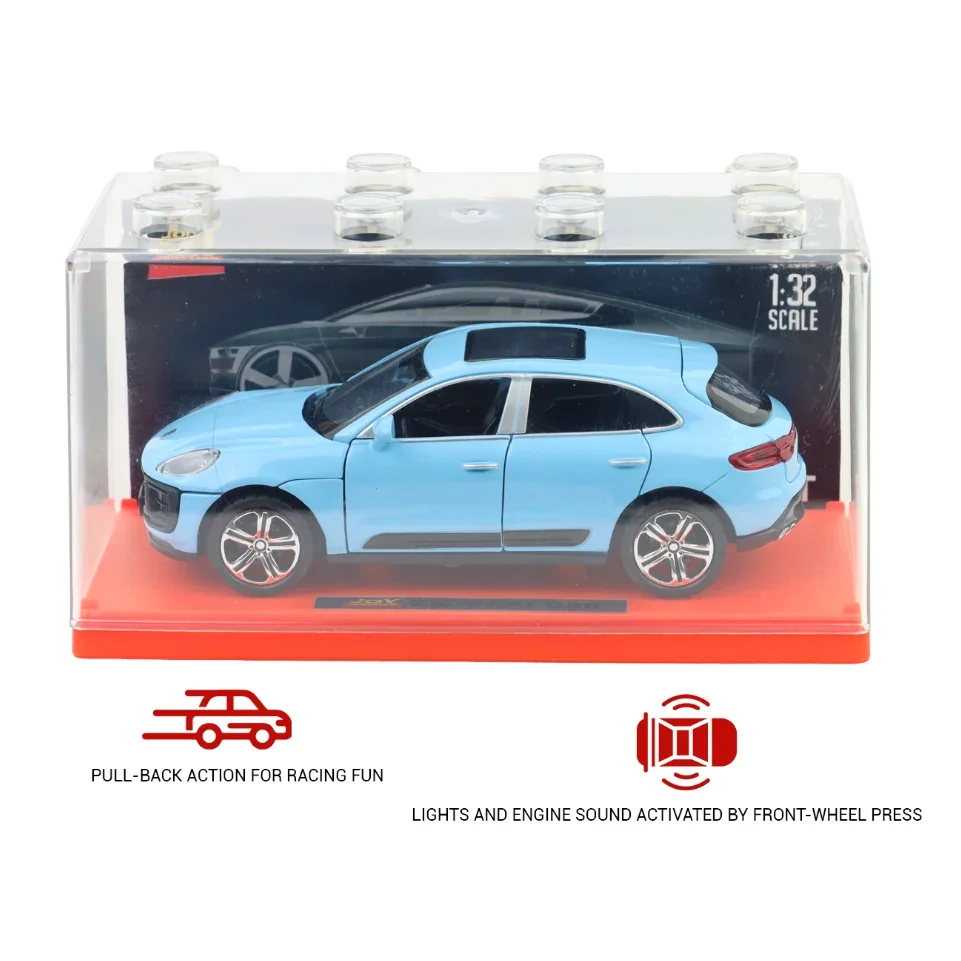 Porsche diecast Macan - Light, Sound with Openable Doors, 1:32 Scale (Blue) — image 5