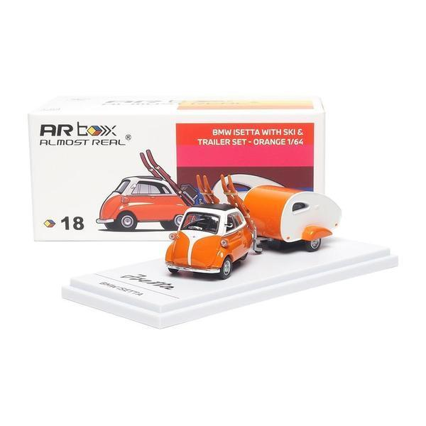 BMW Isetta with Ski and Trailer set, Orange, 1:64 Scale — SKU 630301001