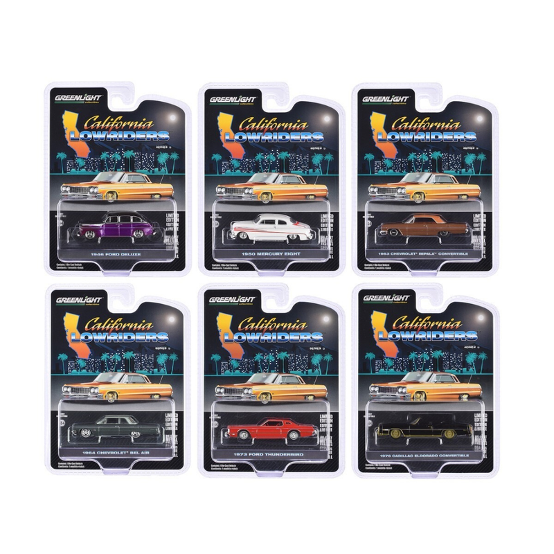 *PRE-ORDER* California Lowriders Series 7 (6 pack assortment), 1:64 Scale — image 1