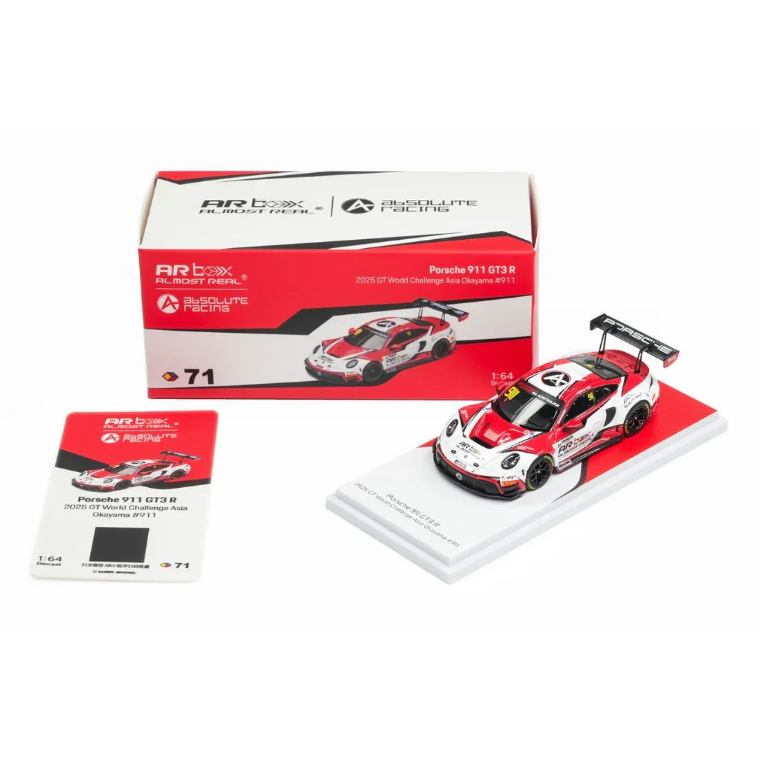*PRE-ORDER* Porsche diecast 911 GT3 R – GT World Challenge Asia Okayama #911 2025 , 1:64 Scale — image 5