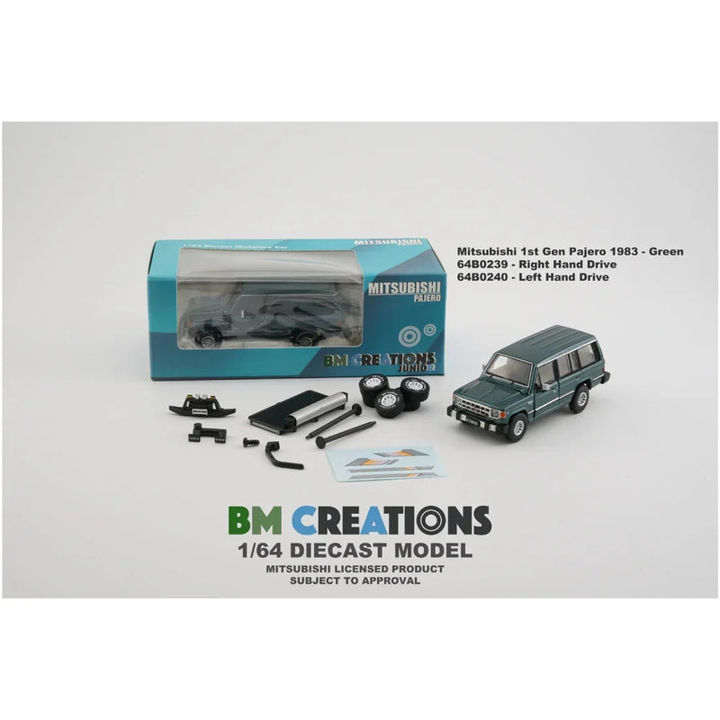 Mitsubishi 1st Gen Pajero 1983, 1:64 Scale (Green) — image 1