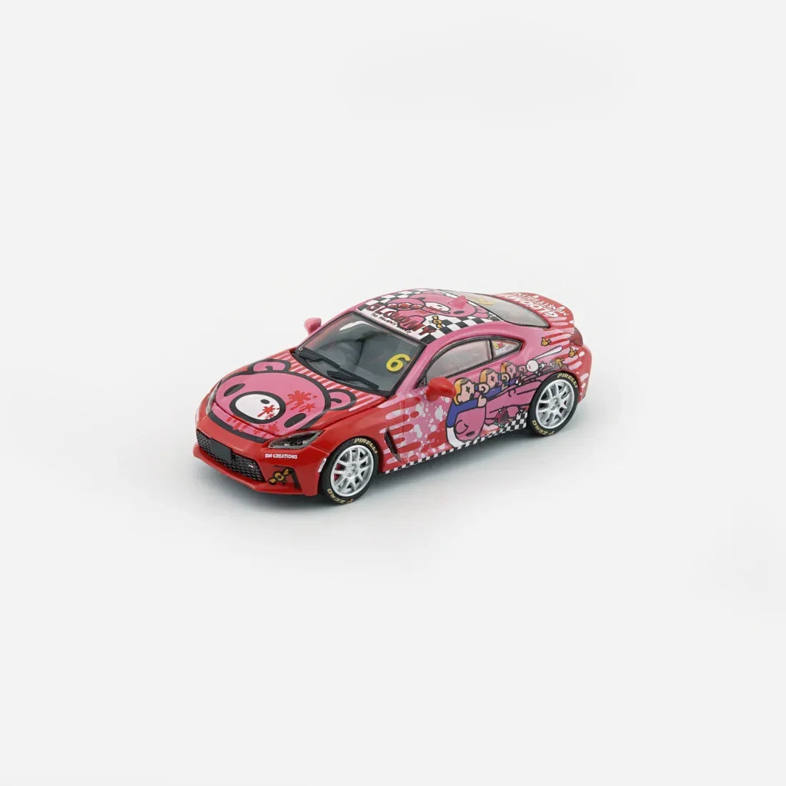 Toyota GR86 X Gloomy Bear Red (Macau GP), 1:64 Scale — image 3