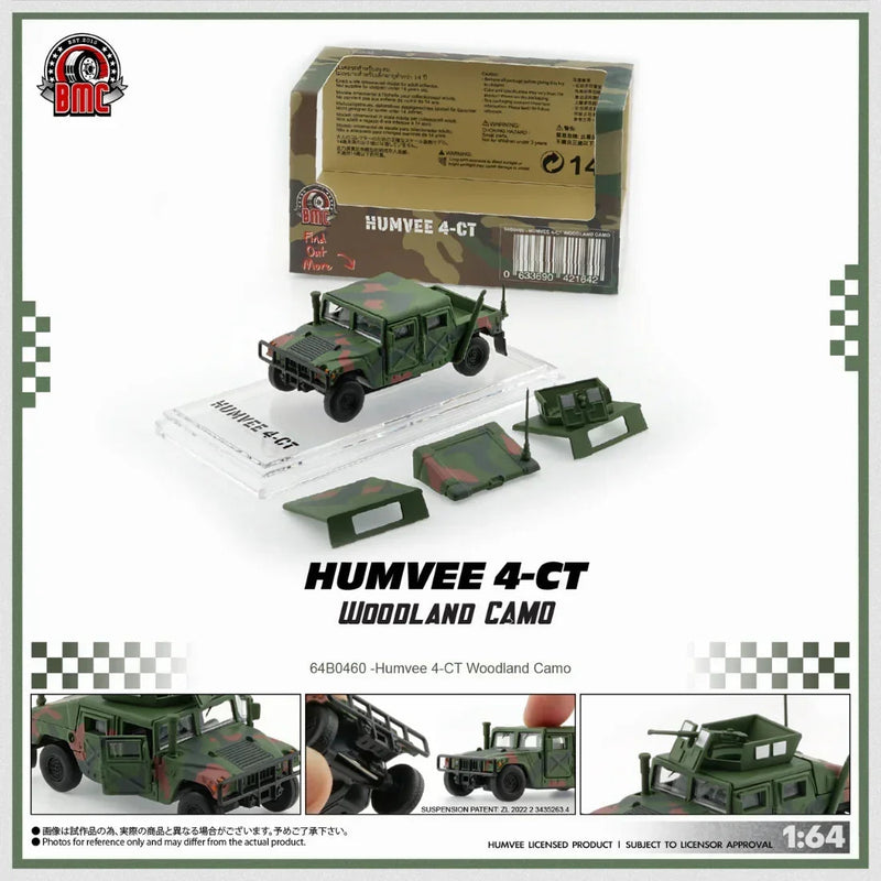 Humvee 4-CT Woodlan Camo with Stand Plate, 1:64 Scale — image 1