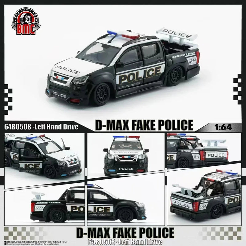 *PRE-ORDER* Isuzu D-Max 2018 - Low Rider Fake POLICE (Canada), 1:64 Scale — image 1