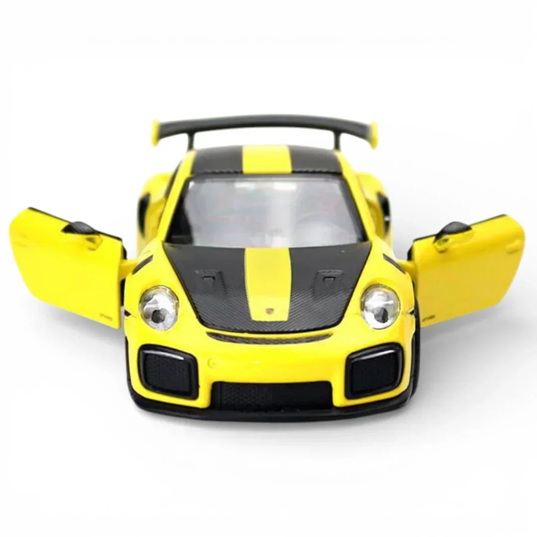 Porsche diecast 911 GT2 RS, 1:32 Scale (Yellow) — image 3