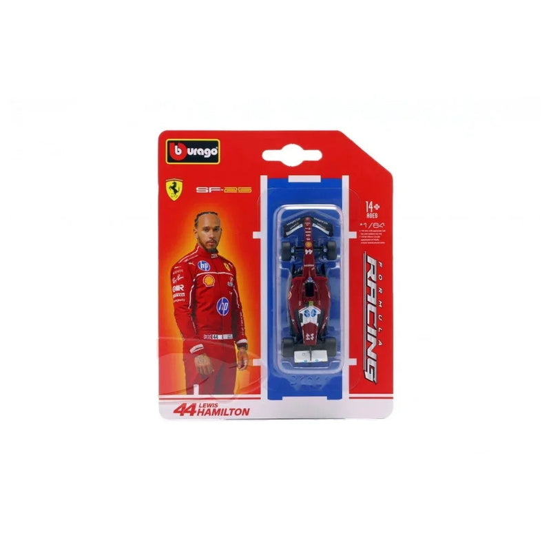 F1 Ferrari SF-25 Formula 1 Car (Lewis Hamilton) #44, 1:64 Scale (Maroon) Blister — image 1