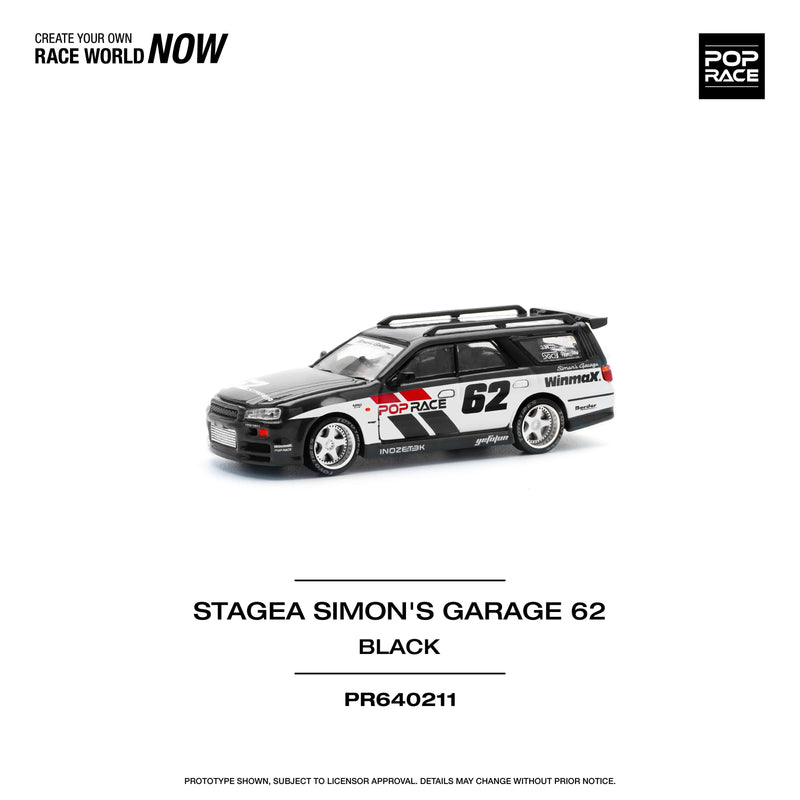 Stagea Simon's Garage 62, 1:64 Scale (Black) — image 1
