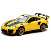 Porsche diecast 911 GT2 RS, 1:32 Scale (Yellow) — image 1