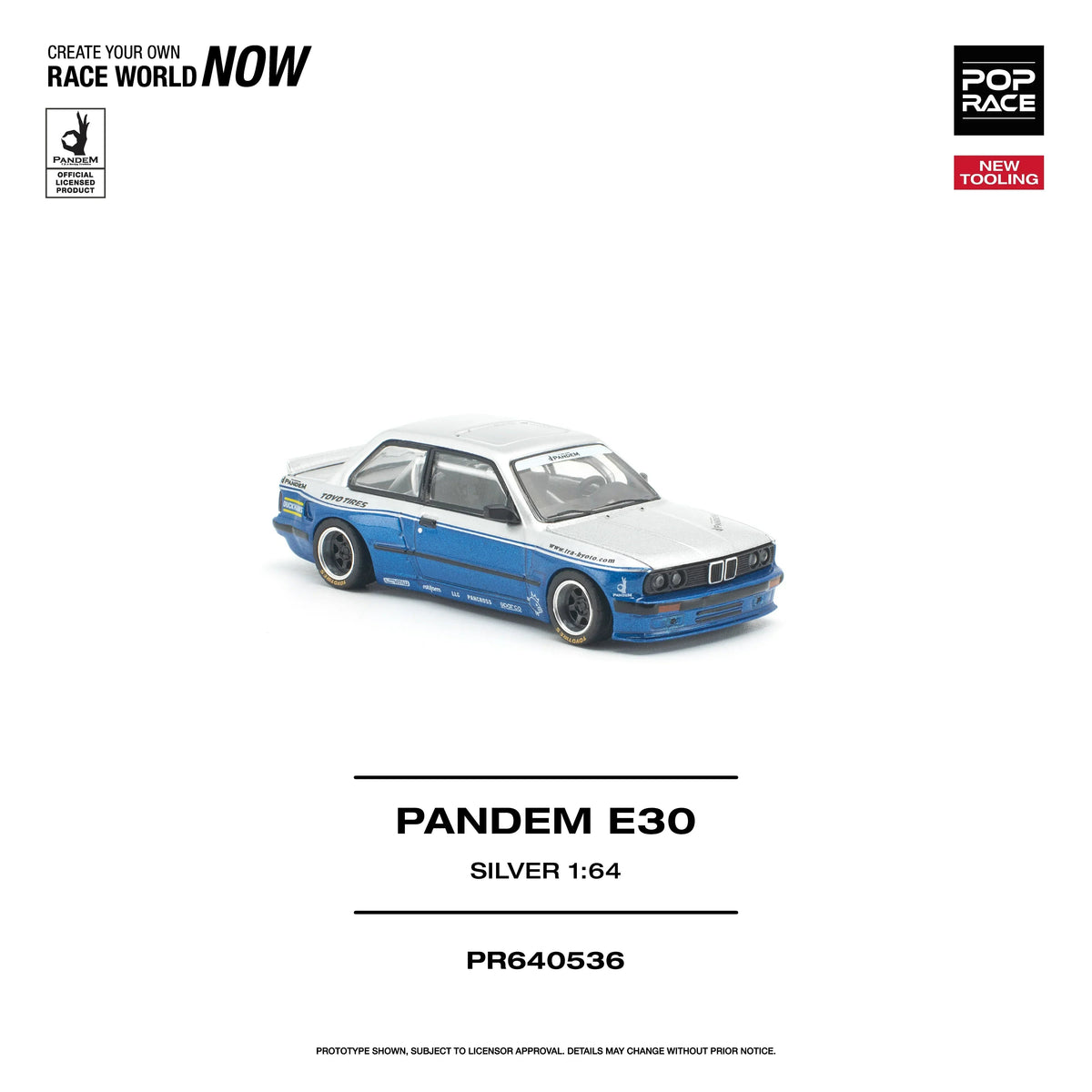 *PRE-ORDER* Pandem E30 Opening Engine Hood, 1:64 Scale (Silver) — image 5
