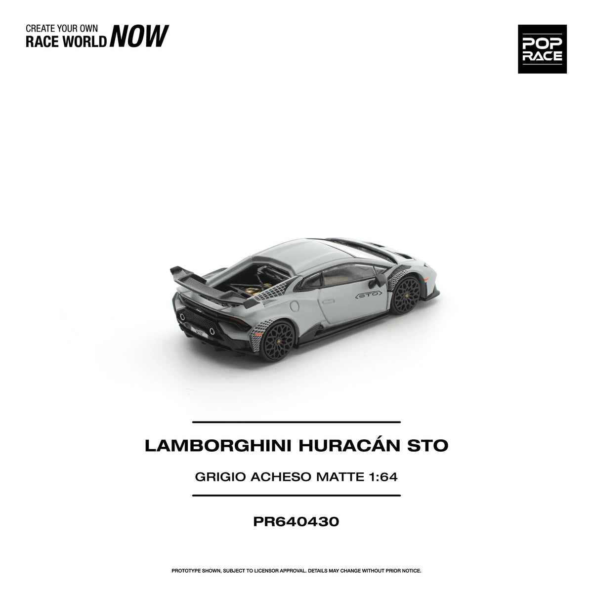 *PRE-ORDER* Lamborghini Huracan STO Grigio Acheso, 1:64 Scale (Matte) — image 5