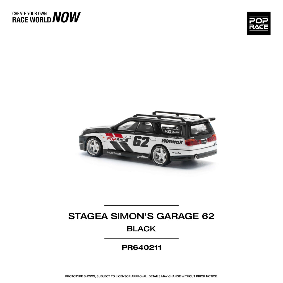 Stagea Simon's Garage 62, 1:64 Scale (Black) — image 3