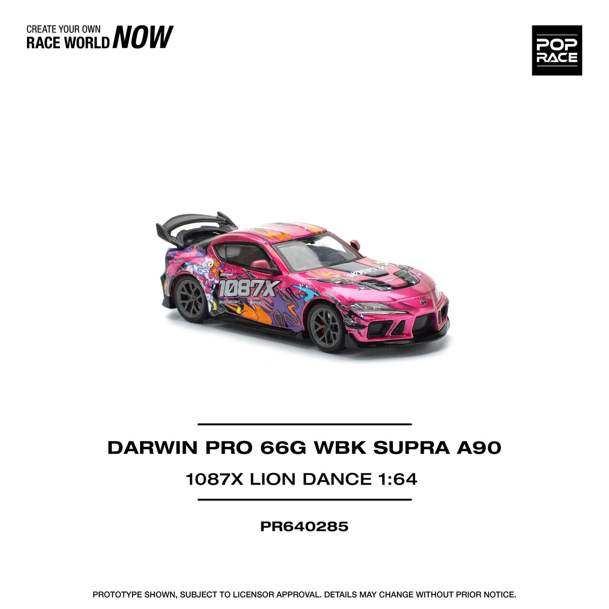 Darwin Pro 66G Wbk Supra A 90-1087X Lion Dance, 1:64 Scale (Pink) — image 6