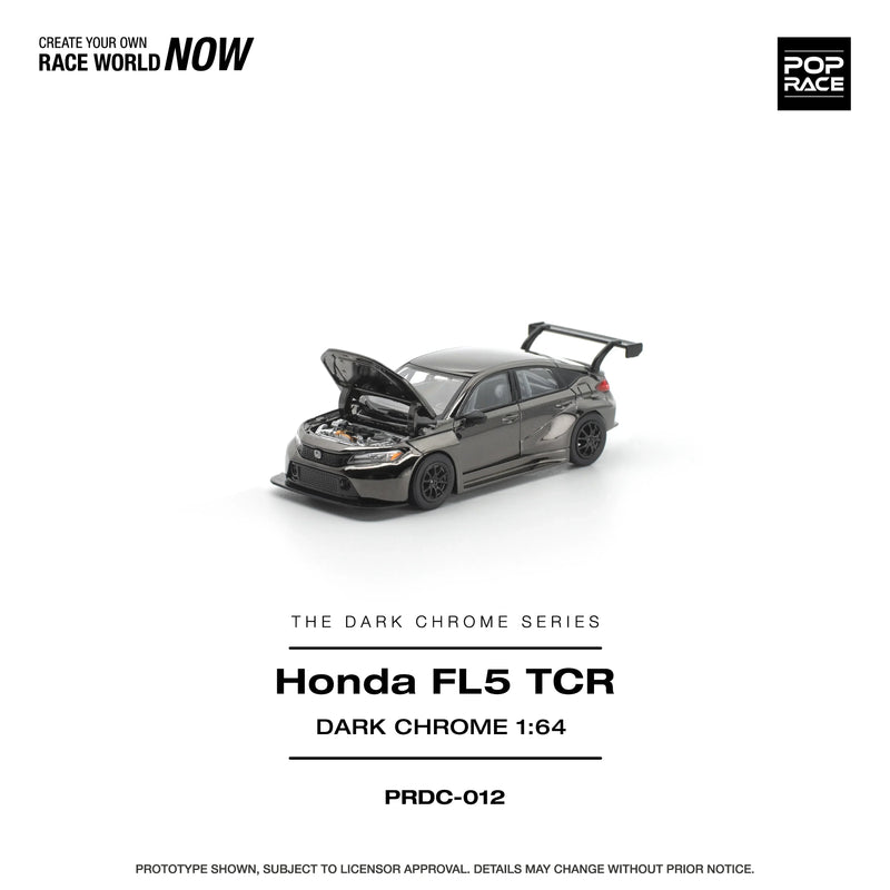 *PRE-ORDER* Honda Civic Fl5 TCR, 1:64 Scale (Dark Chrome) — image 1