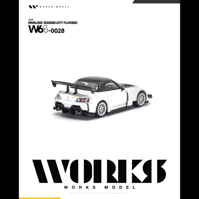 *PRE-ORDER* AMUSE S2000 GT1 TURBO, 1:64 Scale (WHITE) — image 2