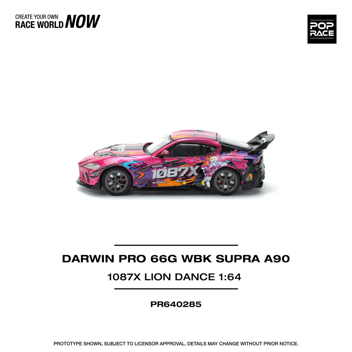 Darwin Pro 66G Wbk Supra A 90-1087X Lion Dance, 1:64 Scale (Pink) — image 2