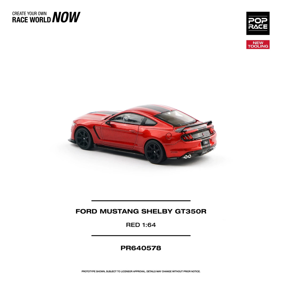 *PRE-ORDER* Ford Mustang Shelby GT350R Race, 1:64 Scale (Red) — image 7