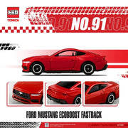 Tomica No.91 Ford Mustang Ecoboost Fastback 1:63 Scale (Red) — image 1