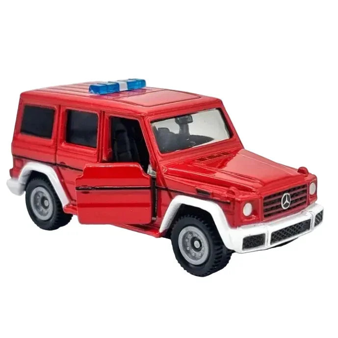 Tomica No.63 Mercedes-Benz G-Class Fire Command Vehicle, 1:62 Scale (Red) — image 4