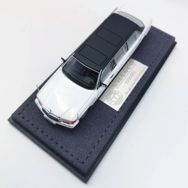*HEC 2026* Mercedes S-Class W126 44" Limosine Trasco 1000SEL, 1:64 Scale (White) — image 2