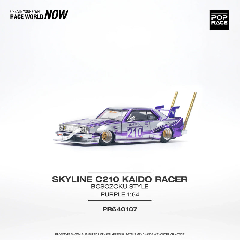 Skyline C210 Kaido Racer Bosozoku Style, 1:64 Scale — image 1