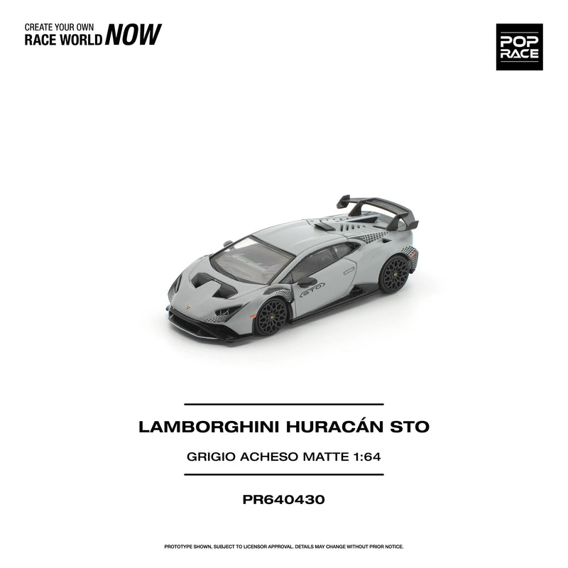 *PRE-ORDER* Lamborghini Huracan STO Grigio Acheso, 1:64 Scale (Matte) — image 1
