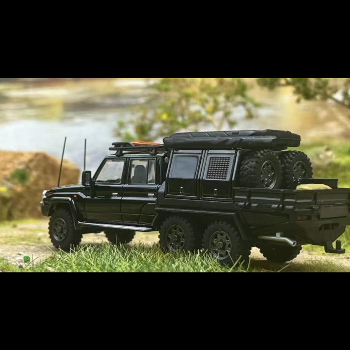 *PRE-ORDER* Land Cruiser LC79Double Cabin, 6x6 Off-Load Light Pickup, 1:64 Scale (Black) — image 2