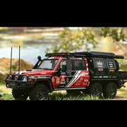 *PRE-ORDER* Land Cruiser LC79Double Cabin, 6x6 Off-Load Light Pickup, 1:64 Scale (Red Livery) — image 1